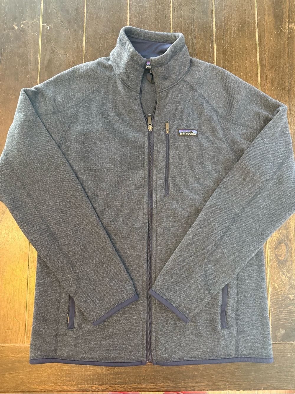 Patagonia Worn Wear Better Sweater Mens M Navy Full Zip Fleece 25527 FA18